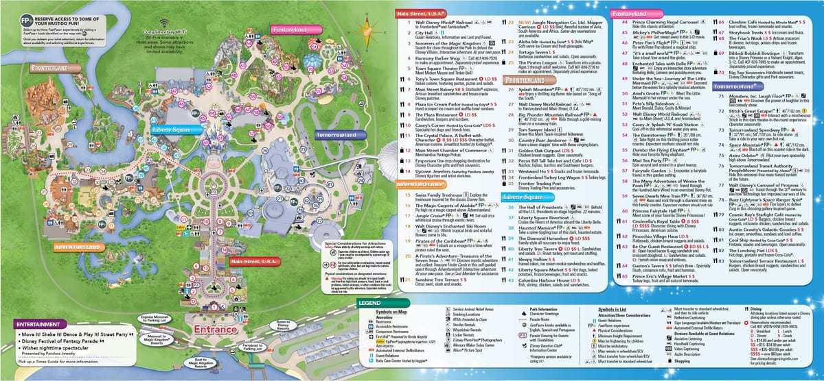 Disney World mapa Orlando