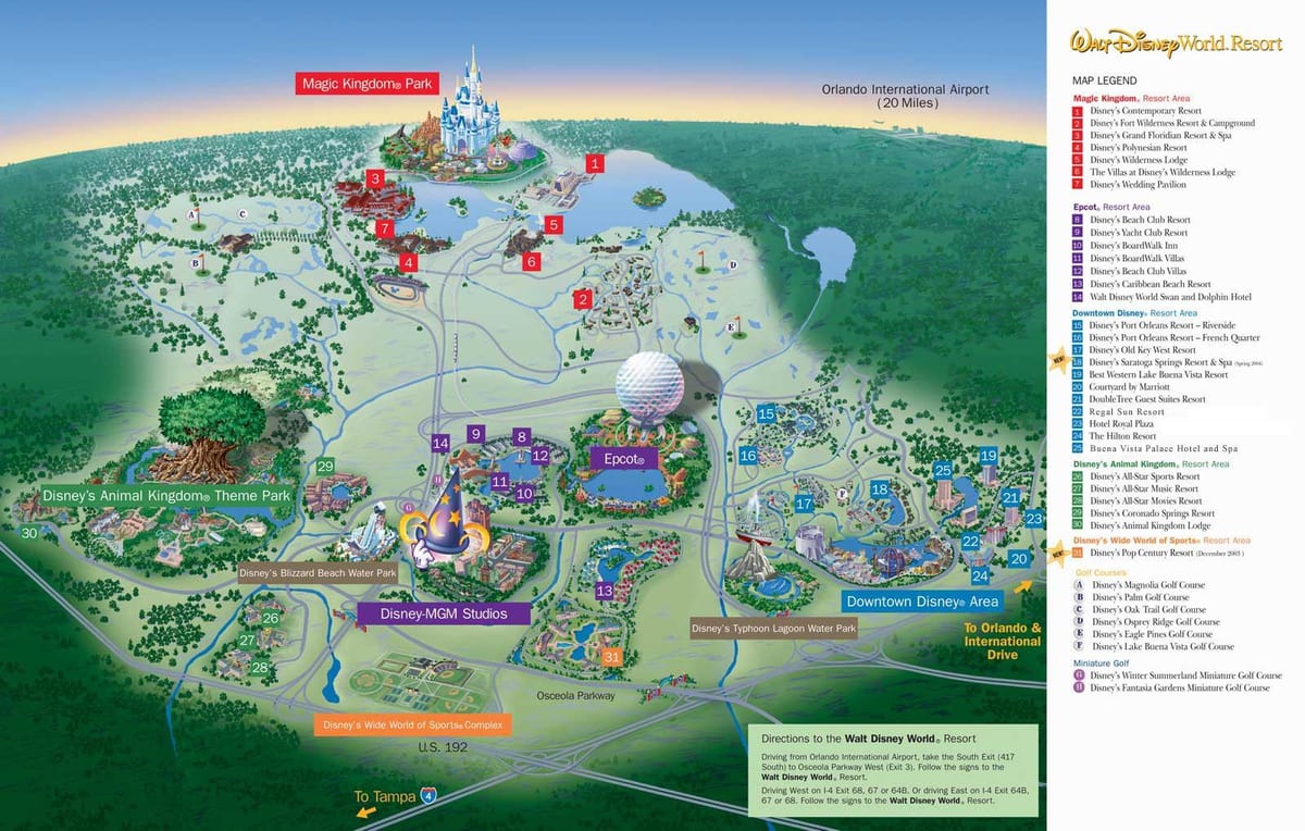 mapa de Disney World