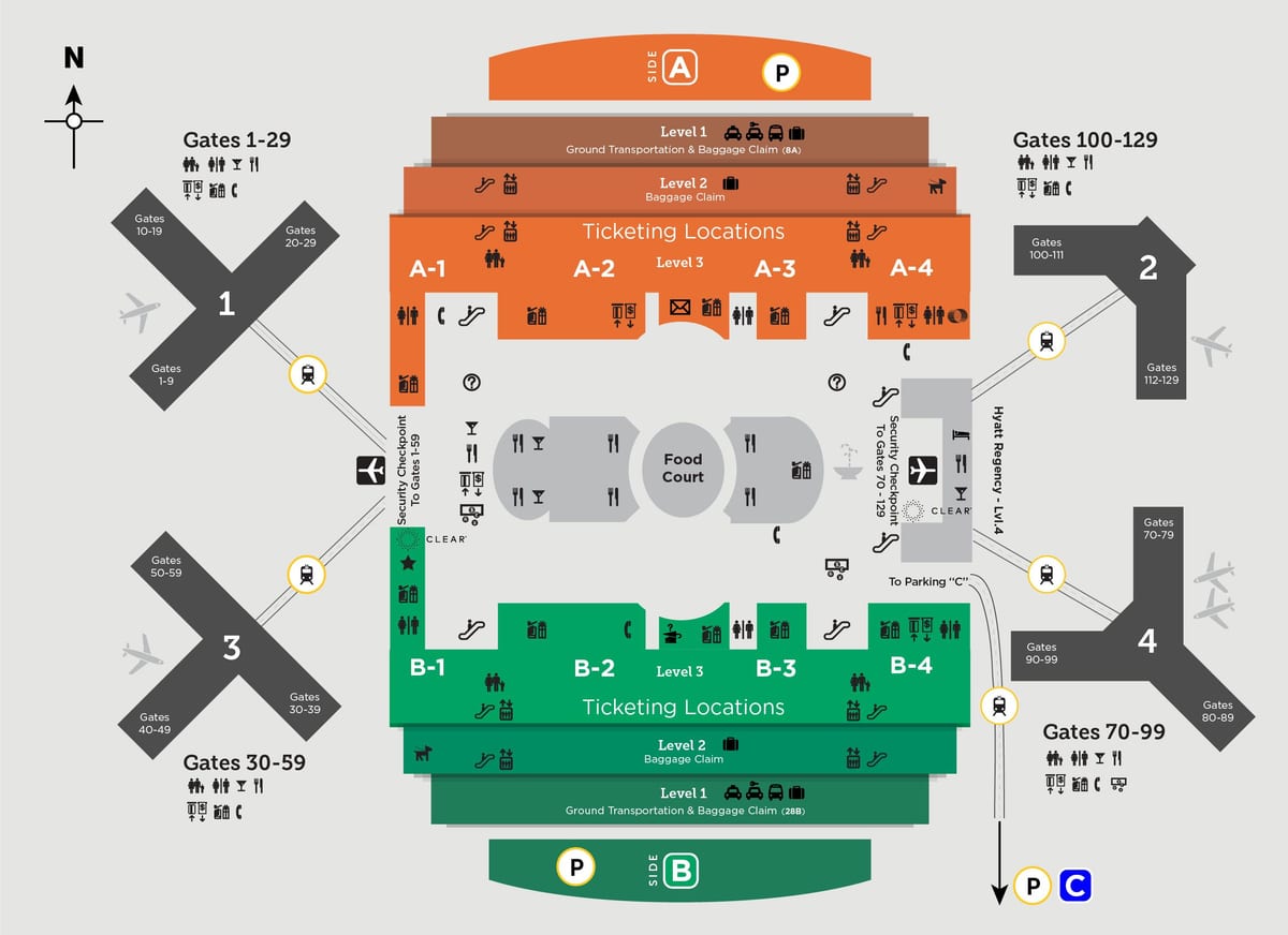 mapa de Orlando aeroporto