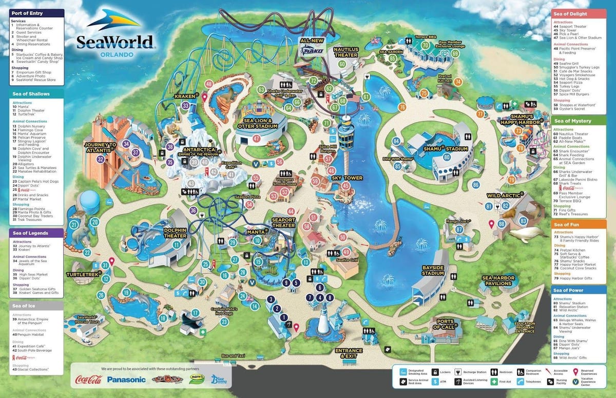 mapa de Seaworld