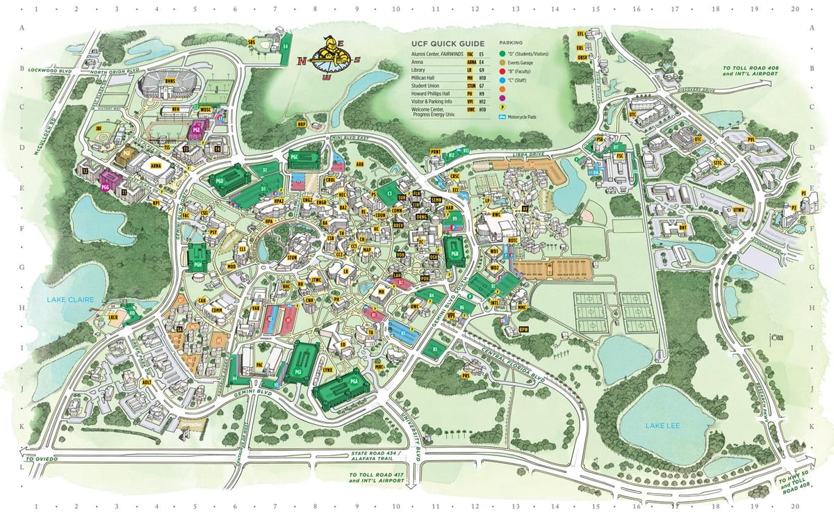 mapa de UCF