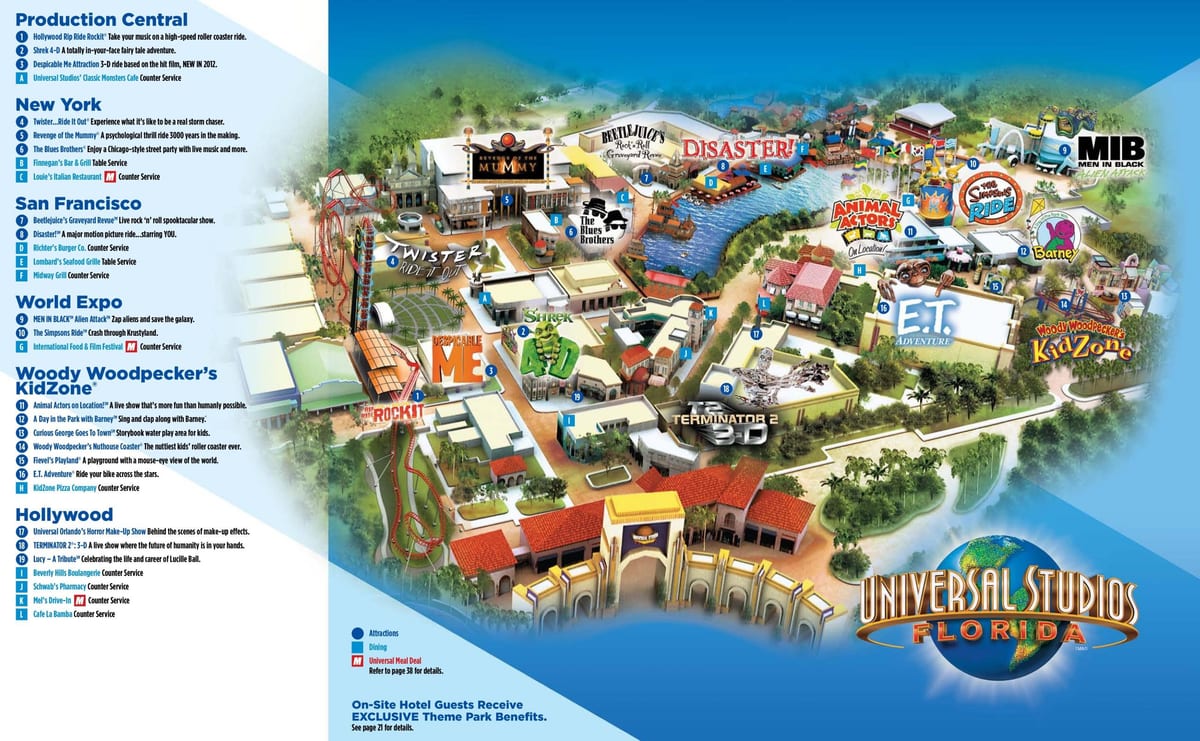 Universal Orlando parque mapa
